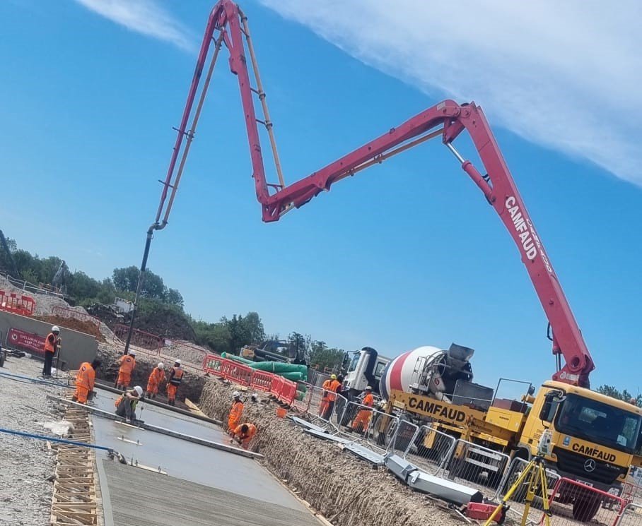 Groundworks construction site